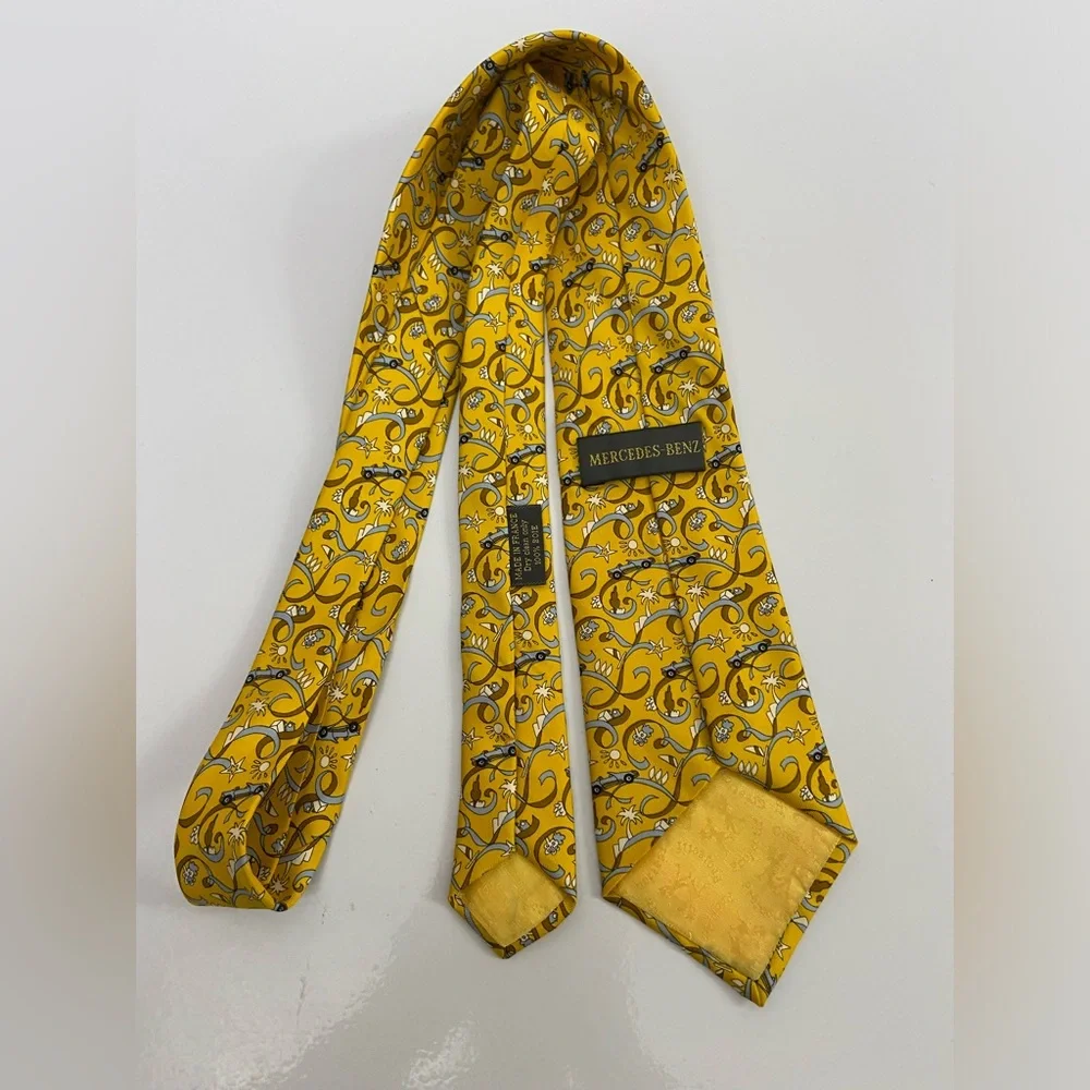 Mercedes Benz‎ E-Class Men’s necktie 100% Silk  Made in France